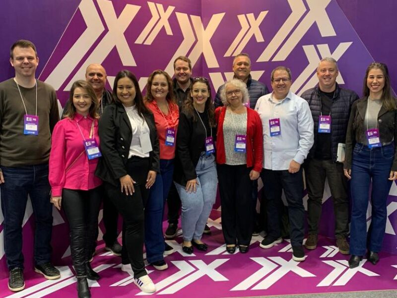 Integrantes do grupo do Ecossistema de Inovação de Ijuí no Eli Summit, em Santa Cruz.